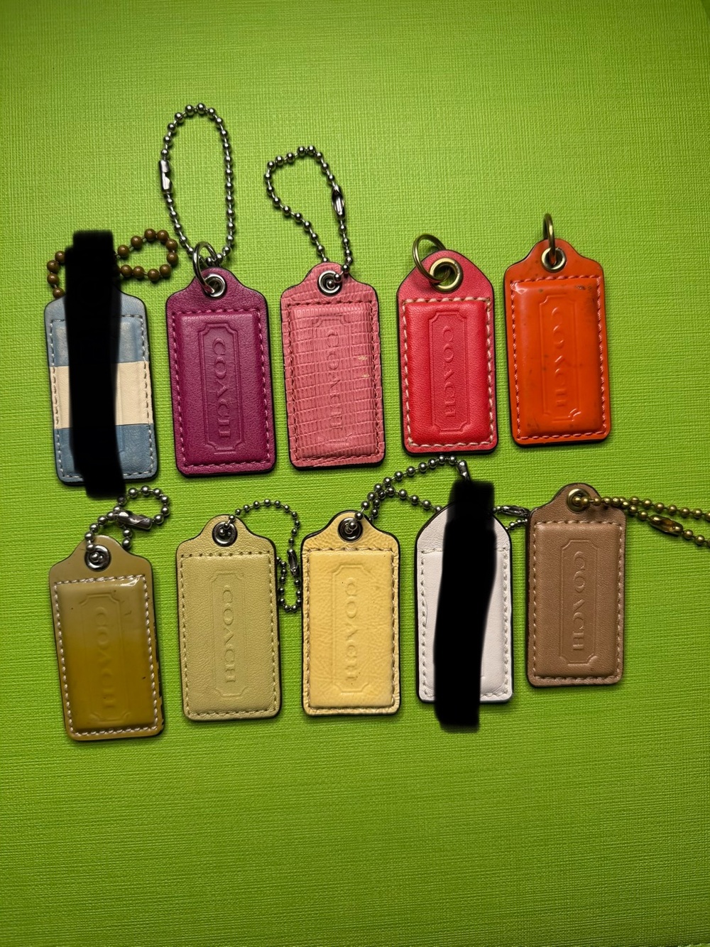 Coach Leather Bag Tag Set in Multicolor Leather - Picture 2 of 10